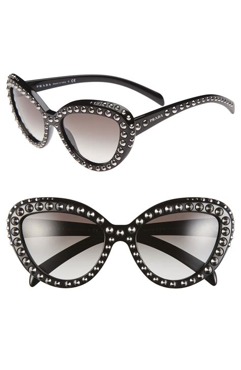 prada cat eye sunglasses|prada cat eye studded sunglasses.